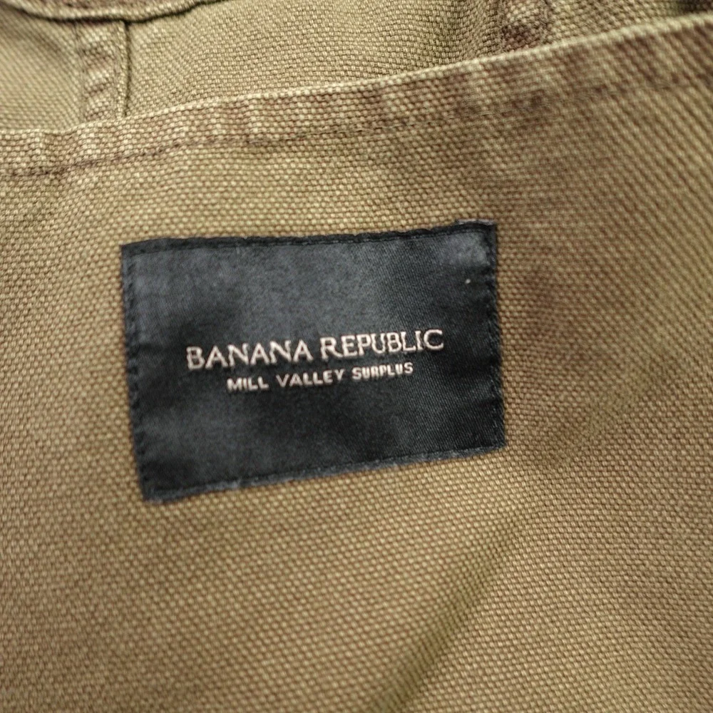 Banana Republic Jacket Mens XL Olive Brown Heritage‎ Canvas Trucker Workwear